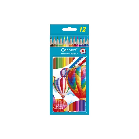 Színes ceruza hatszögletű CONNECT 12db-os készlet, 