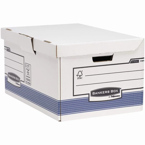 Archiváló konténer csapófedéllel, karton, 310 x 390 x 560 mm., Bankers Box System by Fellowes® 2 db/csomag, kék/fehér