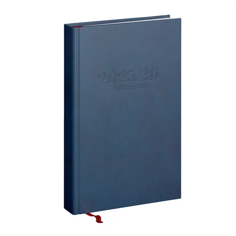 Tanári határidőnapló A5, műbőr 150mmx210mm, fehér lapokkal kék 2026/2027 Realsystem