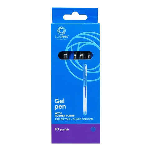 Zselés toll gumis fogó, Bluering® , írásszín kék