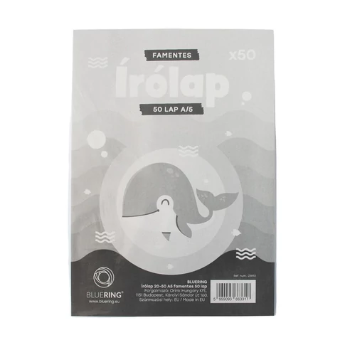 Bluering írólap A5, 20–50 vonalazás, famentes papír, 50 lap – kompakt jegyzeteléshez