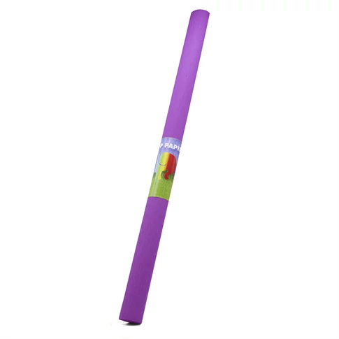 Krepp-papír 50×200 cm, 13 lila – bordázott, nyújtható dekorpapír virágokhoz és csomagoláshoz