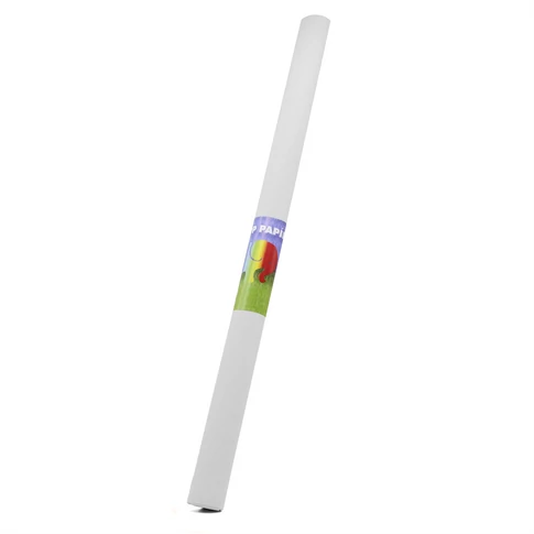 Fehér krepp-papír 50×200 cm méretben, rugalmas dekorációs papír kreatív és ajándékcsomagolási felhasználásra