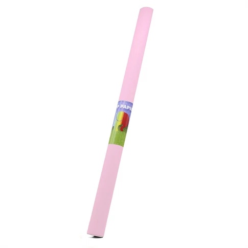 Halvány rózsaszín krepp-papír (33), 50×200 cm – hajlítható, rugalmas dekorációs papír virágkészítéshez, ajándékcsomagoláshoz és kézműves projektekhez