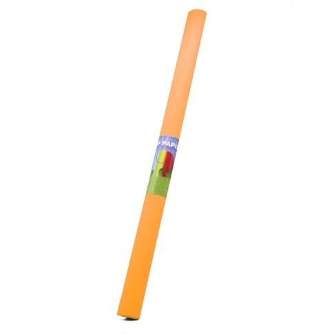 Prémium narancs krepp-papír kézművességhez 50×200 cm, rugalmas és könnyen formálható papíranyag