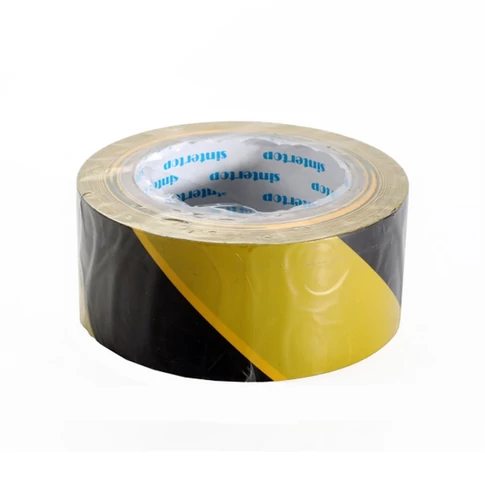 Fekete-sárga padlójelölő szalag 50×33 m – biztonsági jelöléshez, ipari ragasztószalag