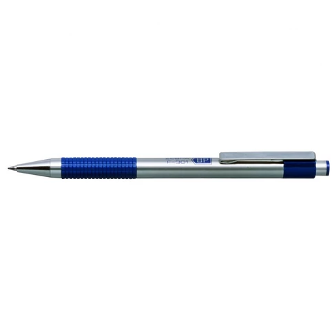Zebra F-301 golyóstoll, 0,7 mm heggyel, kék tintával, rozsdamentes acél testtel