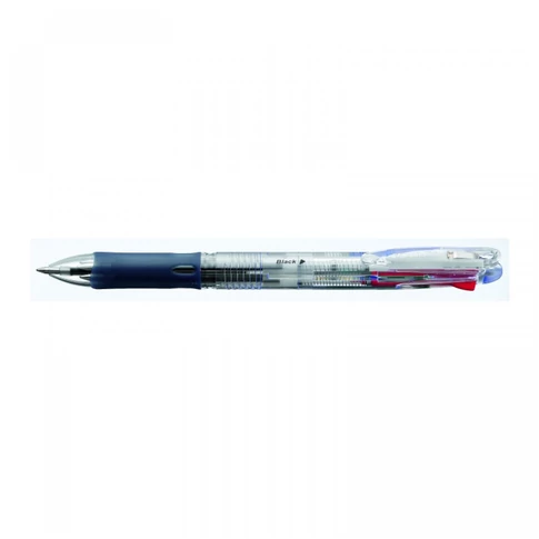 Zebra Clip-on Slim 4C vékony tolltestű, 4 színű golyóstoll (kék/piros/fekete/zöld) – irodai és iskolai használatra