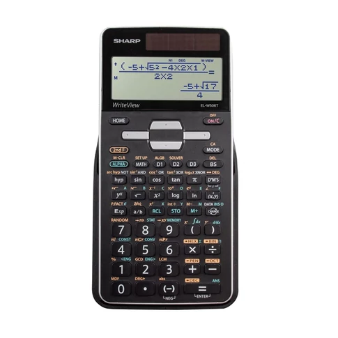 Számológép tudományos 640 funkciós 10 digites 4 soros napalemes Sharp EL-W506T