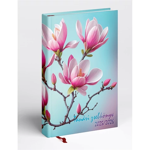 Tanári határidőnapló A5, műbőr 150mmx210mm, fehér lapokkal magnolia 2026/2027 Realsystem