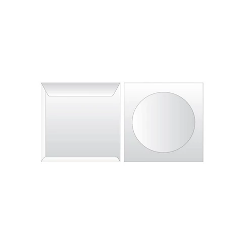 Boríték TCD öntapadó körablakos cd papírtok 125x125mm 1000 db Bluering® fehér