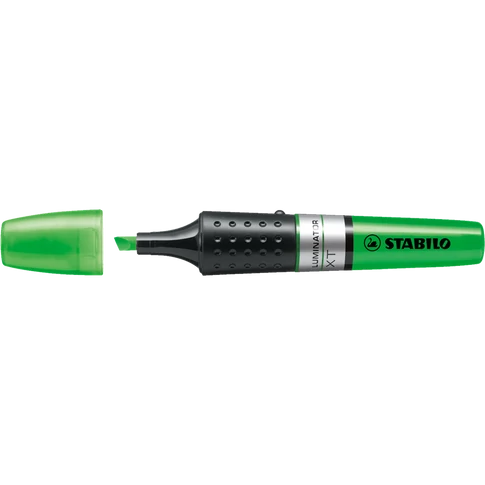 Szövegkiemelő 2-5mm, hengeres test Stabilo Luminator zöld