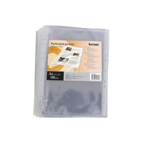 Könyvelési és admin papírok tiszta tárolásához – Fornax A4 dokumentumvédő tasak 100 micron, 100 db