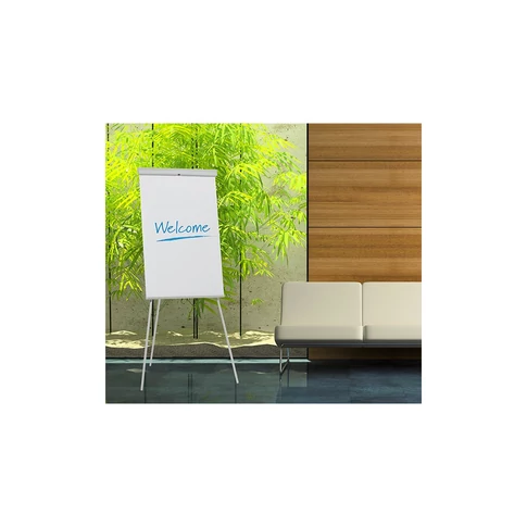 Franken ValueLine mágneses flipchart tábla 68 × 105 cm, állítható magasság, fehér, markerrel írható és törölhető