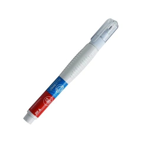 Bluering 9 ml-es hibajavító toll finom adagolással, fehér korrektúrfestékkel kézírás és nyomtatott szöveg pontos kijavításához irodai dokumentumokon