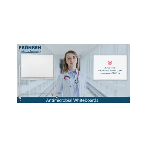 Mágneses, alukeretes, zománcozott és antimikrobiális fehértábla, 120×180 cm – ValueLine Franken, nagy felületű, professzionális fehértábla irodába és oktatáshoz