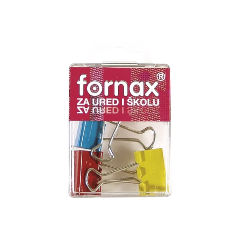 Fornax binder csipesz 25 mm színes 4 db műanyag dobozban