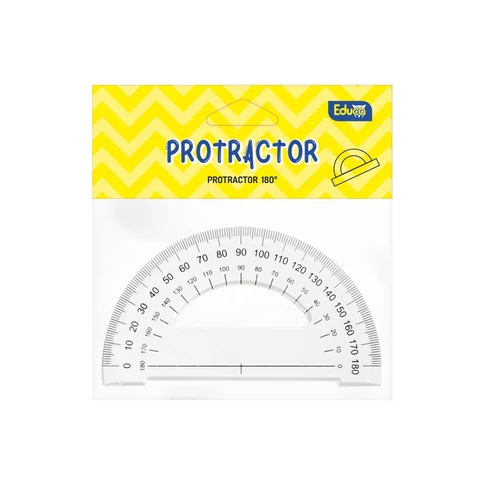 Educa 180 fokos szögmérő átlátszó műanyagból, felakasztható tasakos kiszerelésben