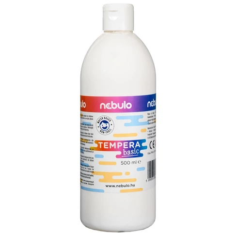 Nebulo 500 ml fehér tempera – univerzális festék papírra, kartonra és kreatív alkotáshoz