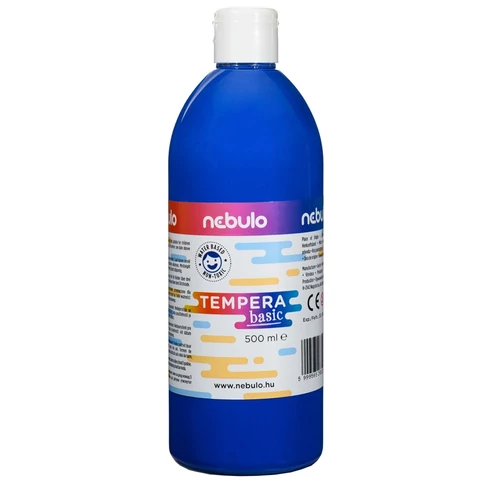 Nebulo kék tempera 500 ml – nagy flakonos temperafesték kreatív dekorációkhoz