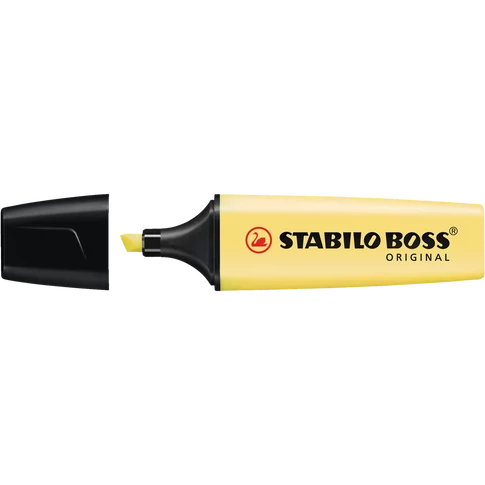 Szövegkiemelő 2-5mm, vágott hegyű, STABILO Boss original Pastel vanília
