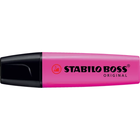 Szövegkiemelő 2-5mm, vágott hegyű, STABILO Boss original pink
