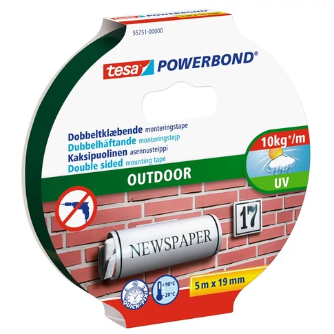 Tesa PowerBond kültéri rögzítőszalag 19mmx5m