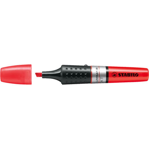 Szövegkiemelő 2-5mm, hengeres test Stabilo Luminator piros