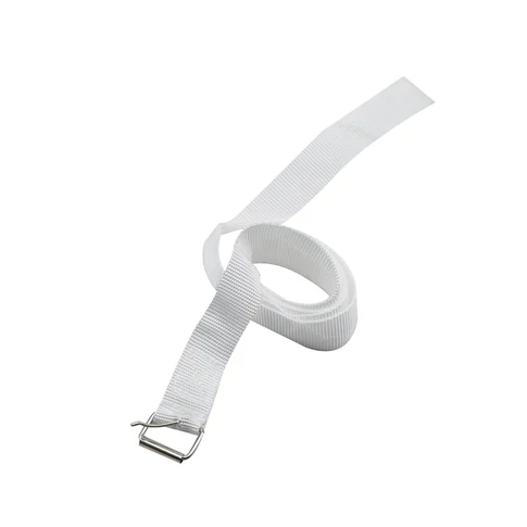 Polipropilén heveder, 1,2 m hosszú, 2,5 cm széles, fém kapoccsal – erős, időjárásálló rögzítőszalag ipari és háztartási felhasználásra