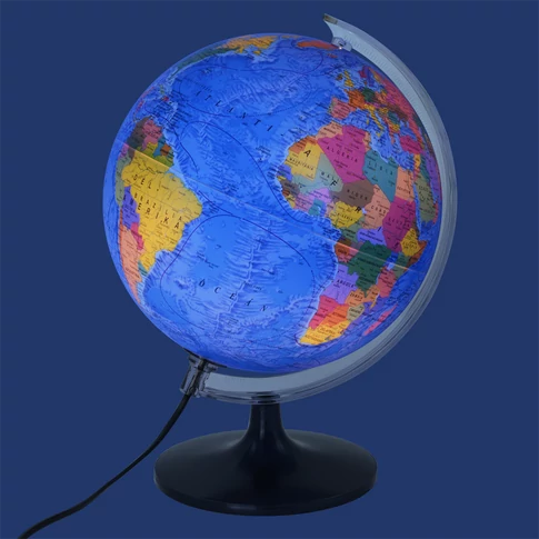Földgömb 25 cm-es politikai megvilágított