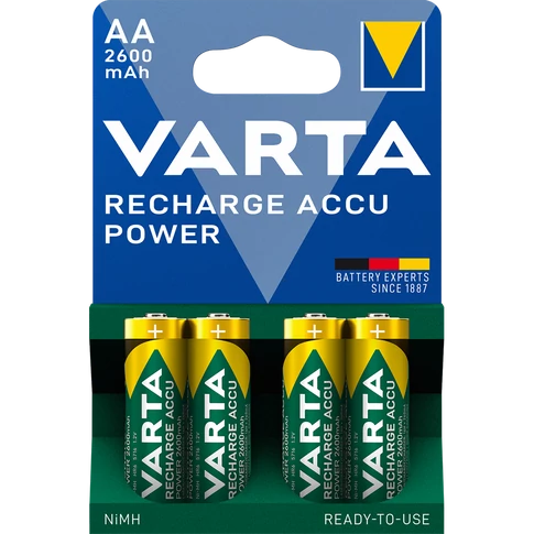 Varta Power AA 2600 mAh NiMH tölthető akkumulátor 4 db-os csomagban