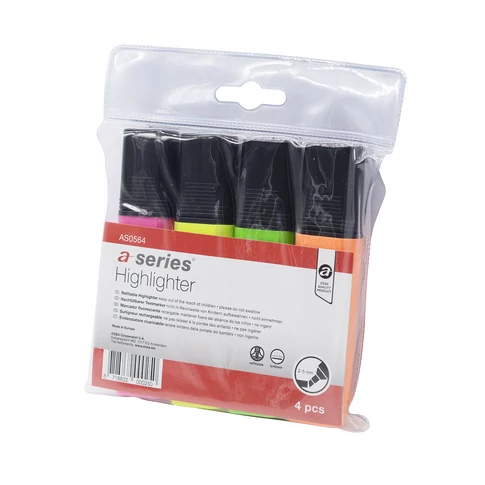 Vágott hegyű szövegkiemelő készlet 1-5mm, 4 darabos