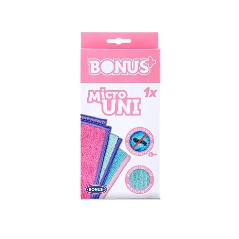 Bonus Micro Uni mikroszálas törlőkendő, univerzális felhasználásra, 35×35 cm méretben