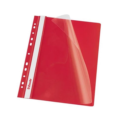 Gyorsfűző lefűzhető A4, PP 10 db/csomag, Esselte Vivida piros