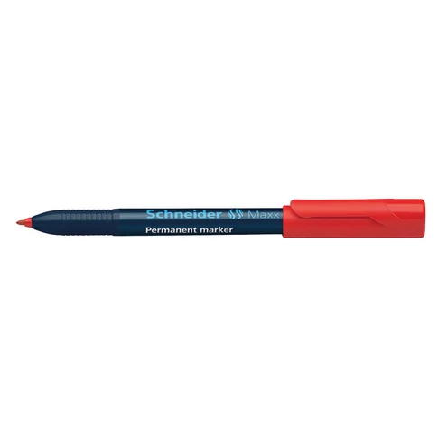 Schneider Maxx 240 piros alkoholos marker, 1–2 mm-es kerek heggyel, figyelemfelkeltő jelölésekhez többféle felületre