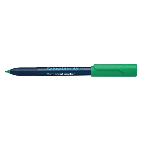 Schneider Maxx 240 zöld alkoholos marker, 1–2 mm-es kerek heggyel, tartós jelöléshez többféle felületre