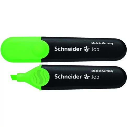 Ergonomikus zöld Schneider Job 150 szövegkiemelő 1–5 mm hegyvastagsággal, dokumentumok és jegyzetek átlátható kiemelésére