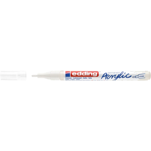 Akril marker 1-2mm, Edding 5300 fehér