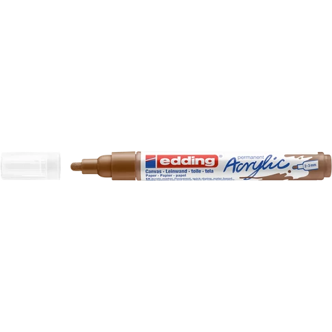 Akril marker 2-3mm, Edding 5100 mogyoró