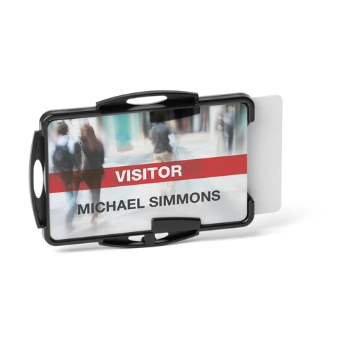 Biztonsági kártyatartó 2 kártyához DURABLE ECO fekete 10db/csom