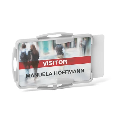 Biztonsági kártyatartó 2 kártyához DURABLE ECO szürke 10db/csom