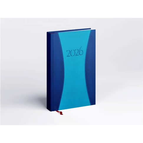 Határidőnapló Prémium A B/5, heti krémszínű lapokkal kék Realsystem 2026.