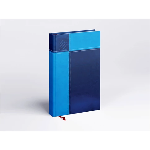 Határidőnapló Prémium M B/5, heti krémszínű lapokkal kék Realsystem 2026.