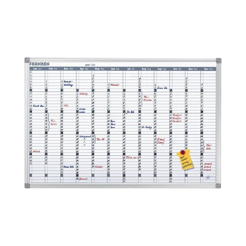 Franken VO-12 mágneses éves tervezőtábla 90×60 cm, ValueLine sorozat