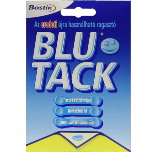 Blu-Tack gyurmaragasztó 60 g, 55 kocka/csomag – újra használható ragasztó poszterekhez, dekorációhoz, falra