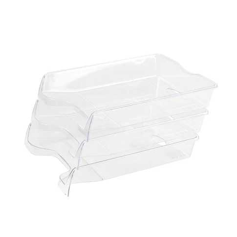 Bluering® víztiszta műanyag irattálca, 355×255×60 mm, A4-es dokumentumokhoz, irodai rendszerezéshez