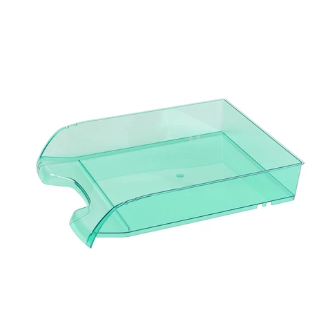 Irattálca műanyag 550 áttetsző zöld extra széles 345x270x67mm