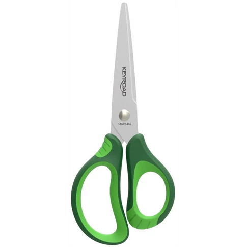 Olló 13 cm tompa fejű Keyroad Soft Grip vegyes színek