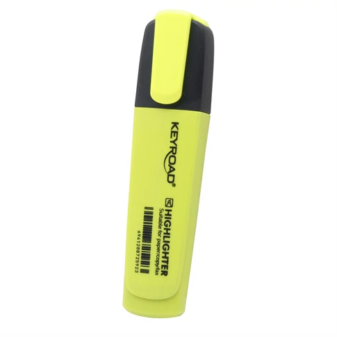 Keyroad Fluo neon sárga szövegkiemelő – 6 mm vágott hegy, 3,5 g tintatartalom, szuper hosszú írástartam