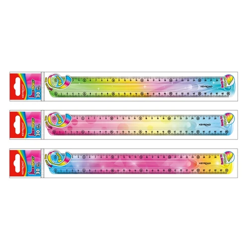 Flexibilis, színátmenetes 30 cm-es műanyag vonalzó, Keyroad Flex Draw
